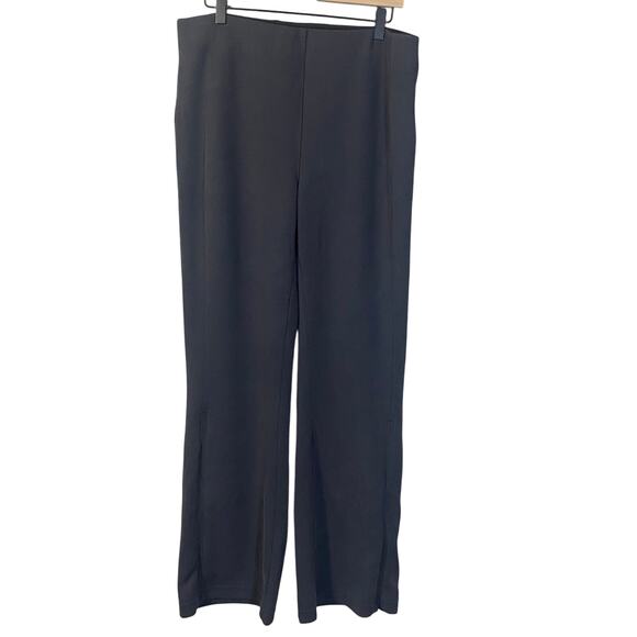 Lululemon Brushed Softstreme Ribbed Zip Flared Pant Dark Grey Ankle Zipper Sz 14 - Picture 2 of 14